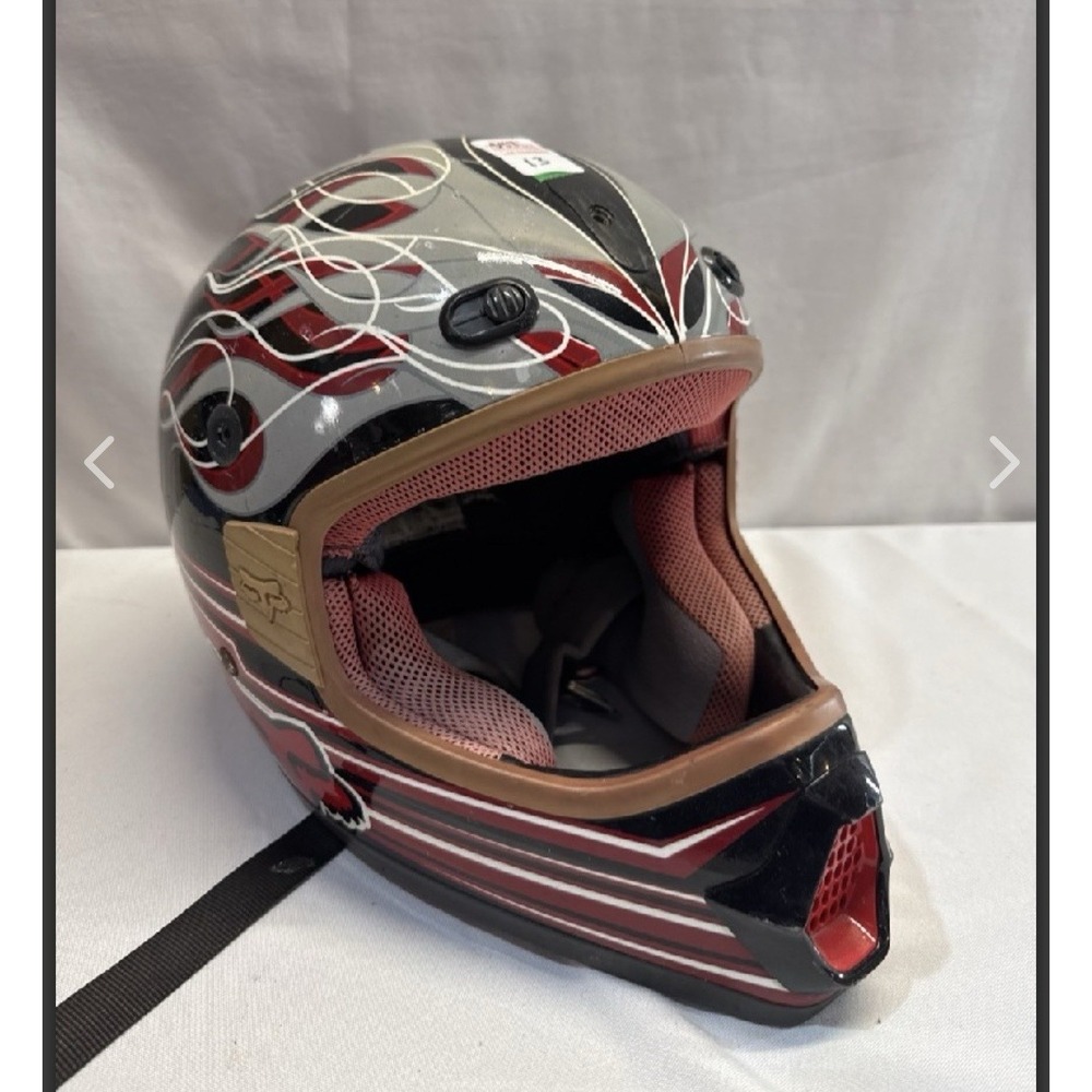 Fox Tracer Pro Motocross Racing‎ Red Flames Helmet Red 53-54cm XS